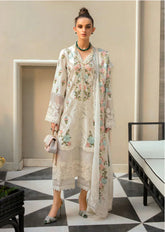 Lawn-3PC Embroidered Shirt with Organza Embroidered Dupatta-1168